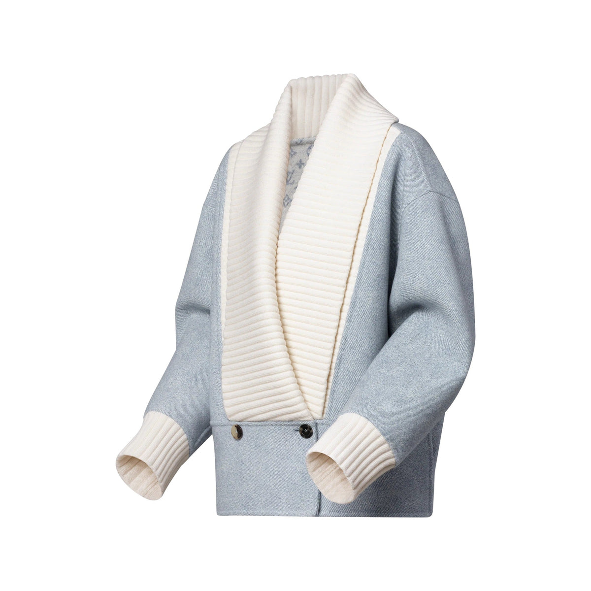 Denim-Effect Double Face Jacket