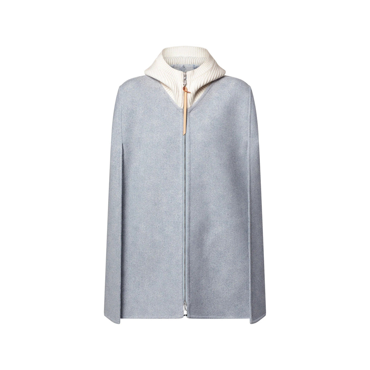 Denim-Effect Double Face Cape