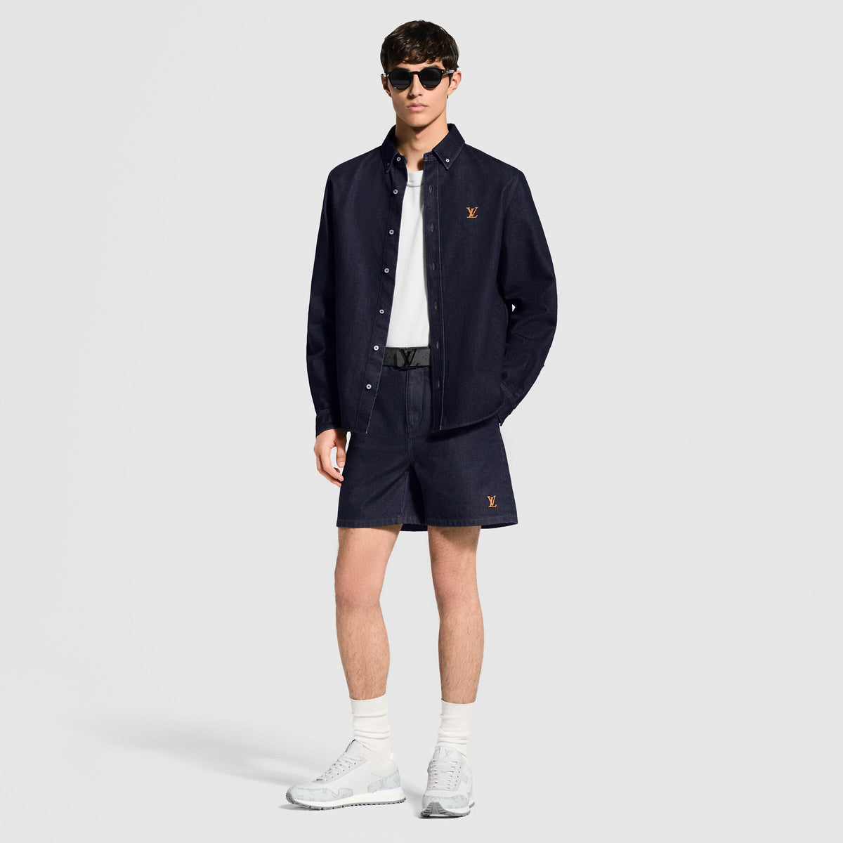 Tailored Denim Shorts