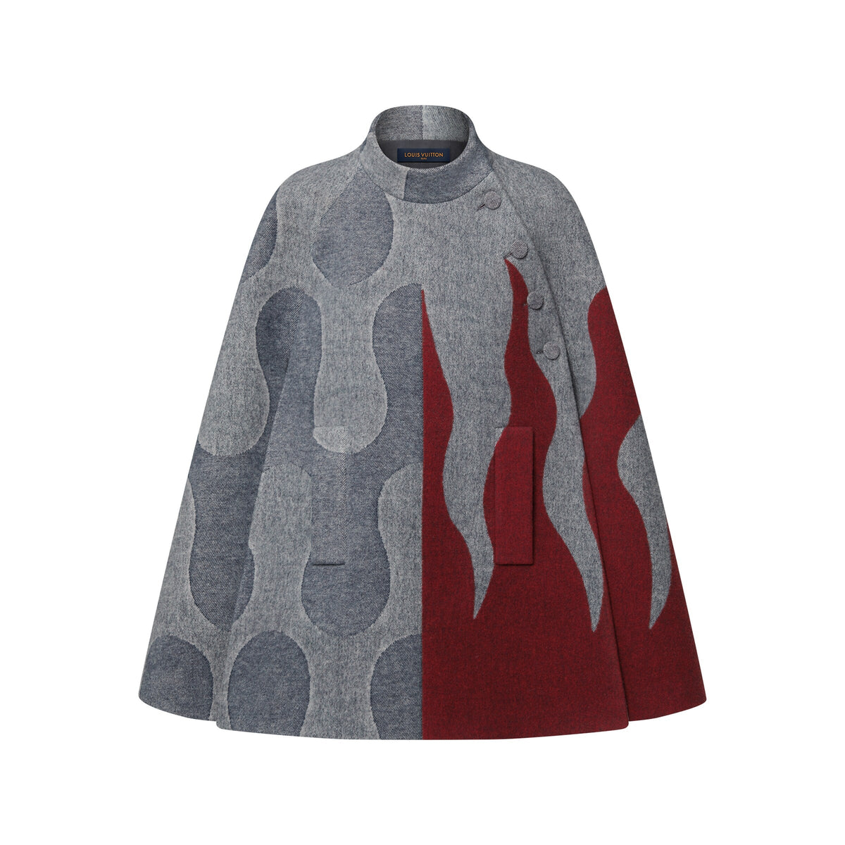Flame Jacquard Cape