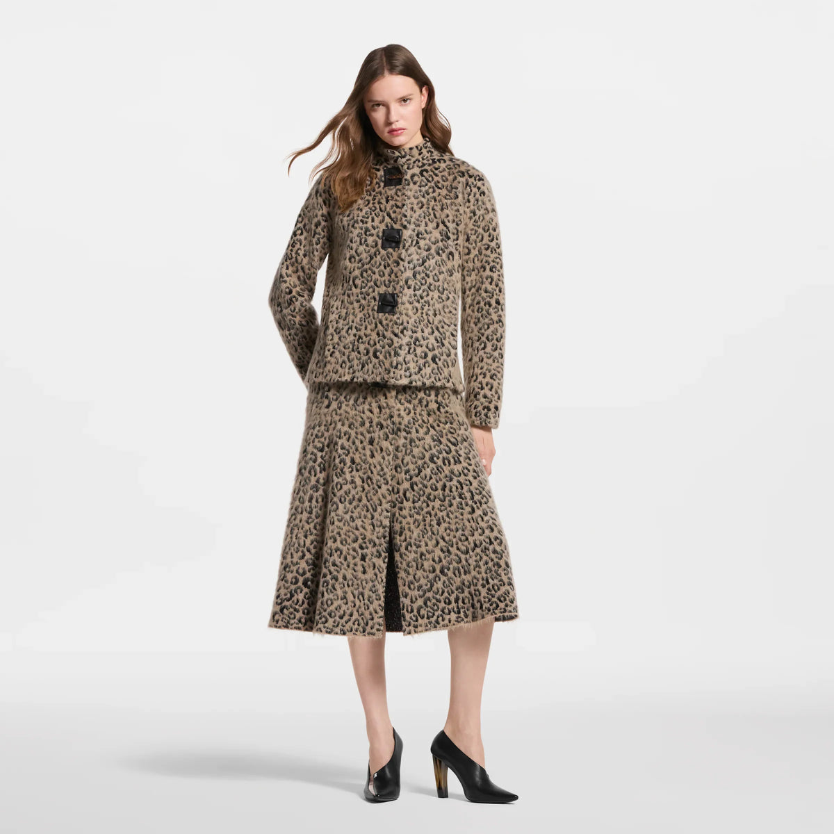 Leopard Knit Jacket