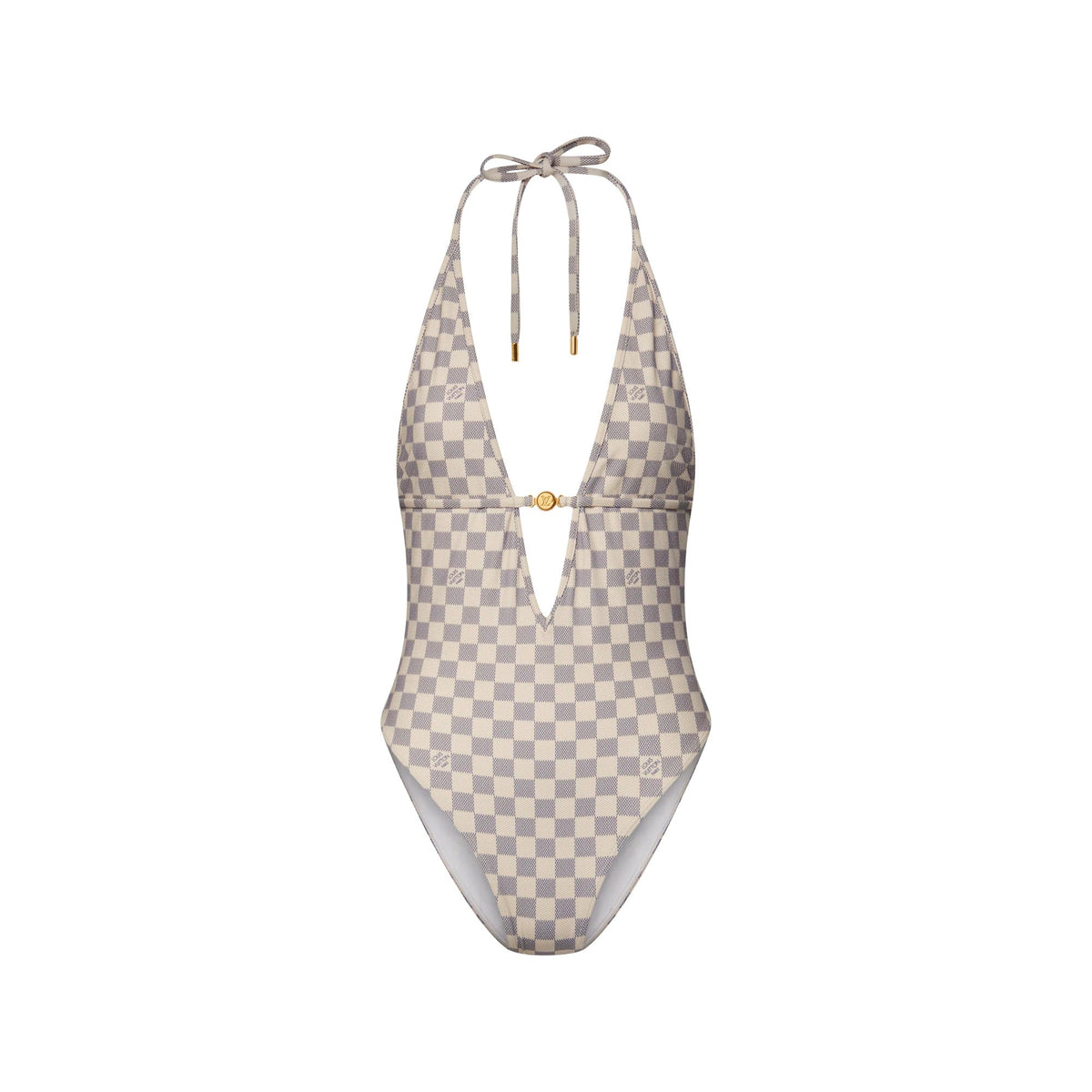 Damier V-Neck Swimsuit
