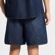 Monogram Washed Chambray Shorts