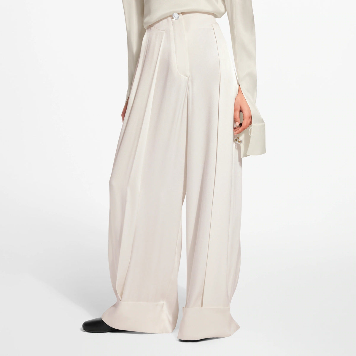 Silk Pleat Pants