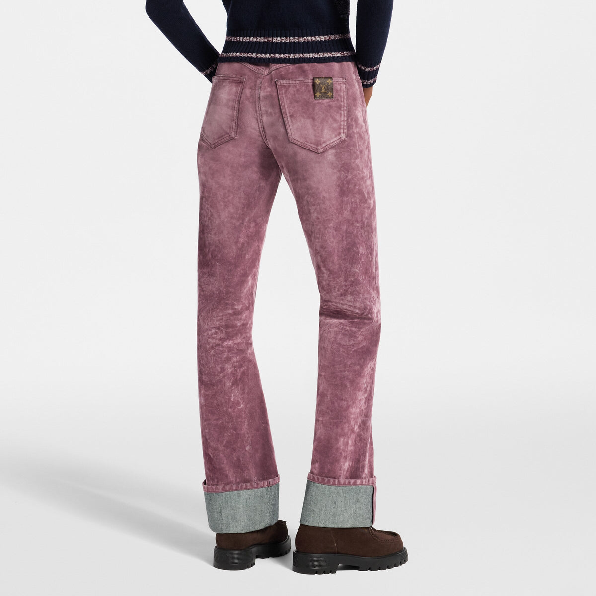 Flocked Denim Jeans