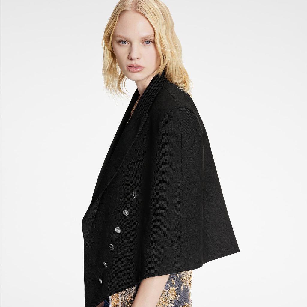Loose Collar Cape-Sleeve Spencer Jacket