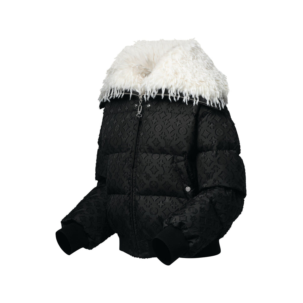 Feather Collar Puffer Jacket