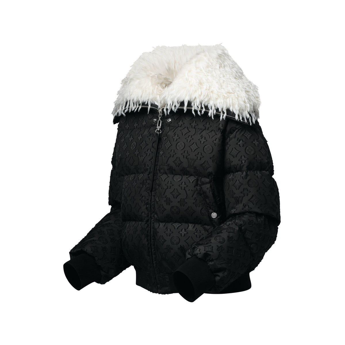 Feather Collar Puffer Jacket