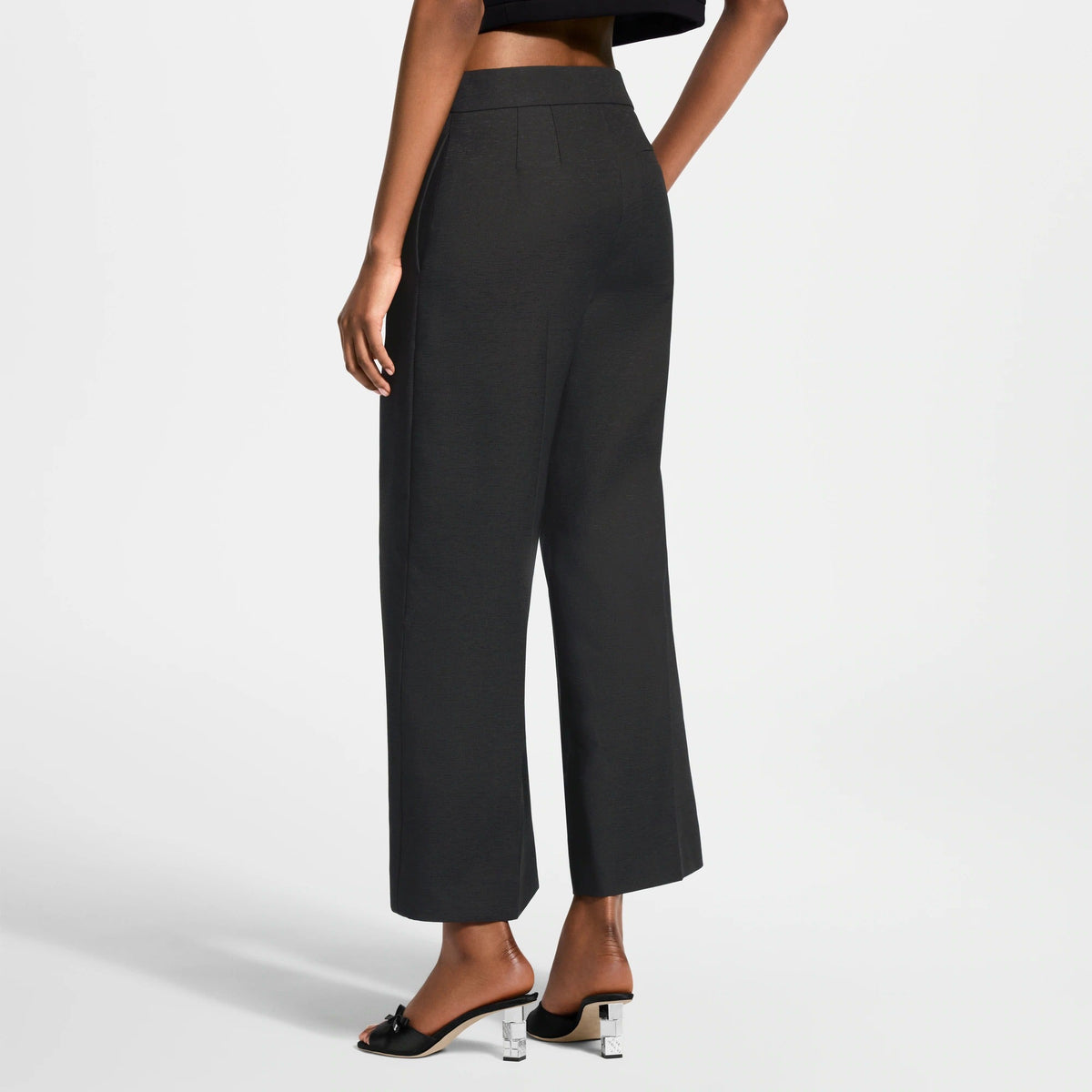 Leather Tie Mikado Pants