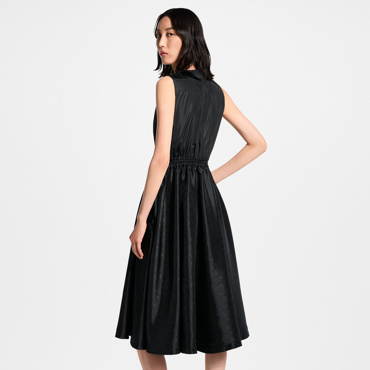 Monogram Accent Zip-Up Dress