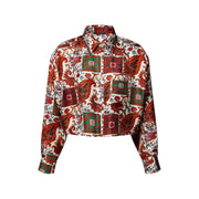 Cropped Paisley Shirt