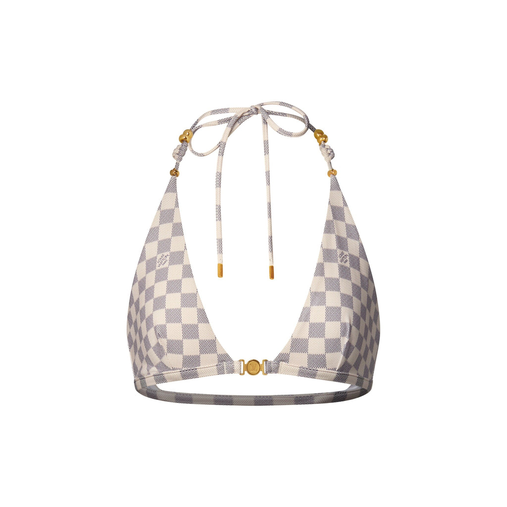 Damier Triangle Bikini Top