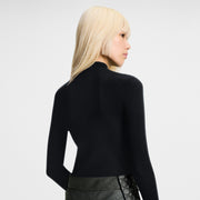 Long-Sleeved Rib-Knit Top