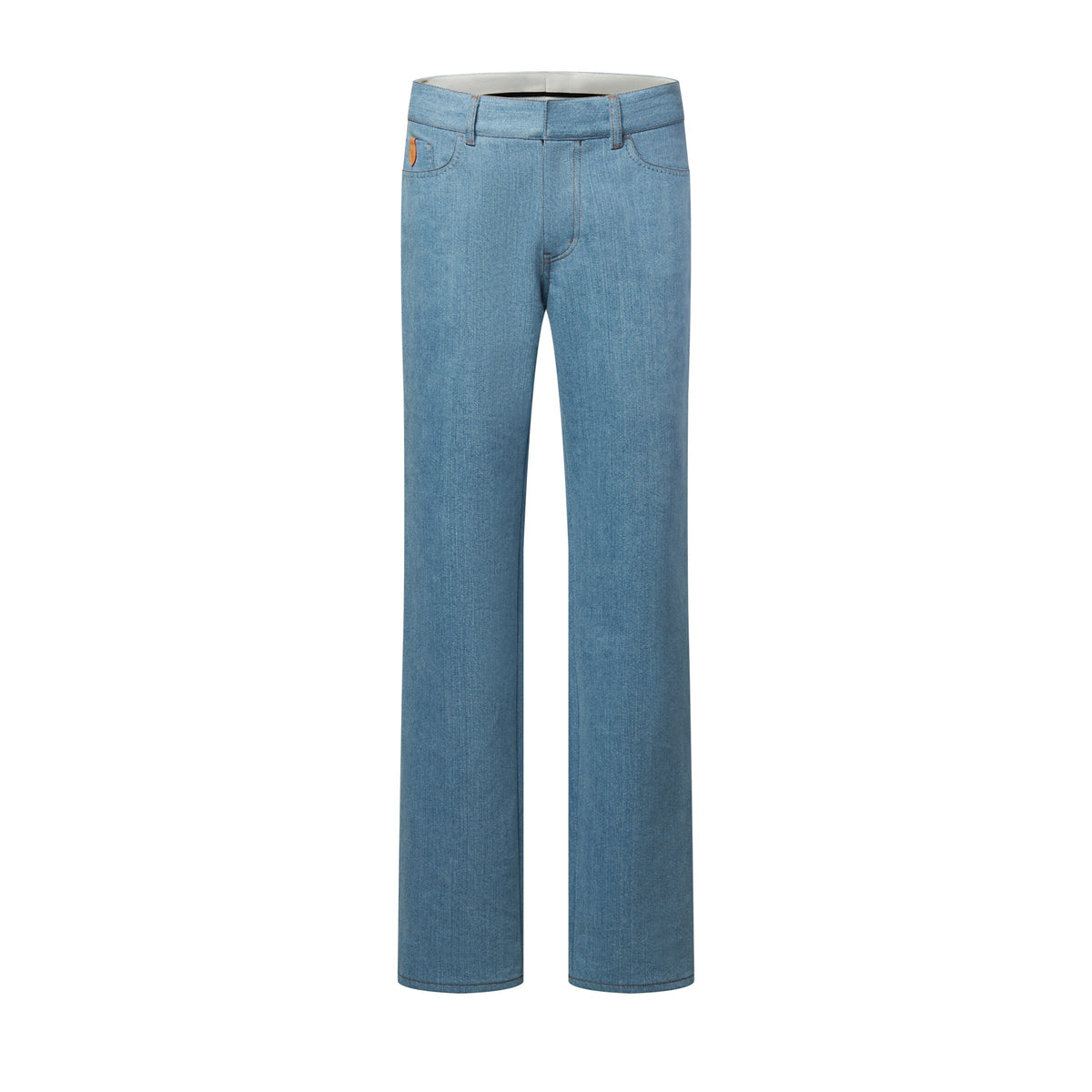 Silk-Blend Denim Pants