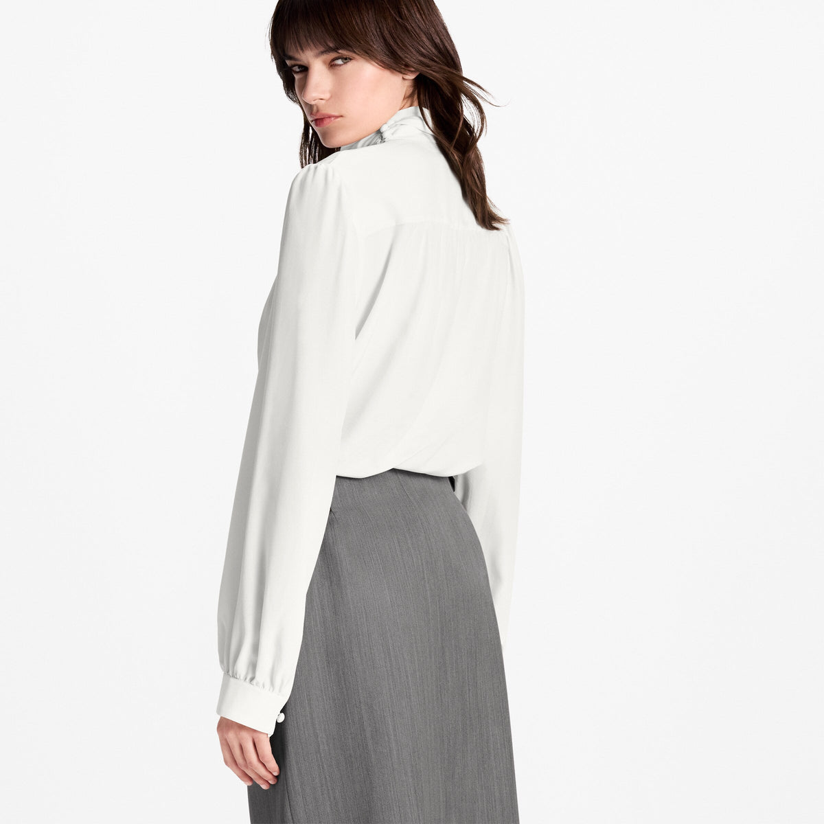 Double-Breasted Wrap Blouse