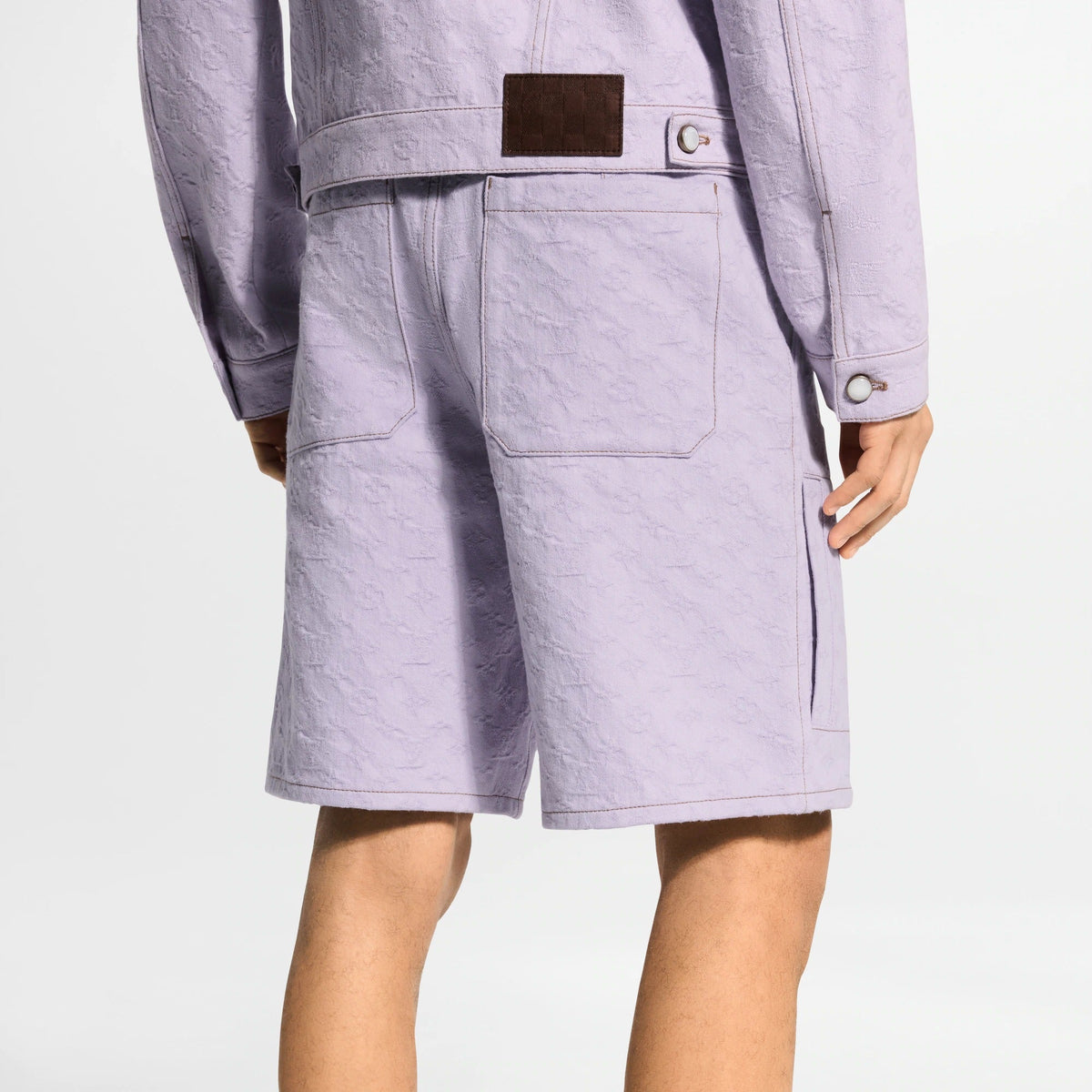 Monogram Jacquard Denim Workwear Shorts