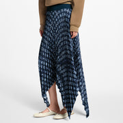 Nouveau Pleated Handkerchief Hem Skirt