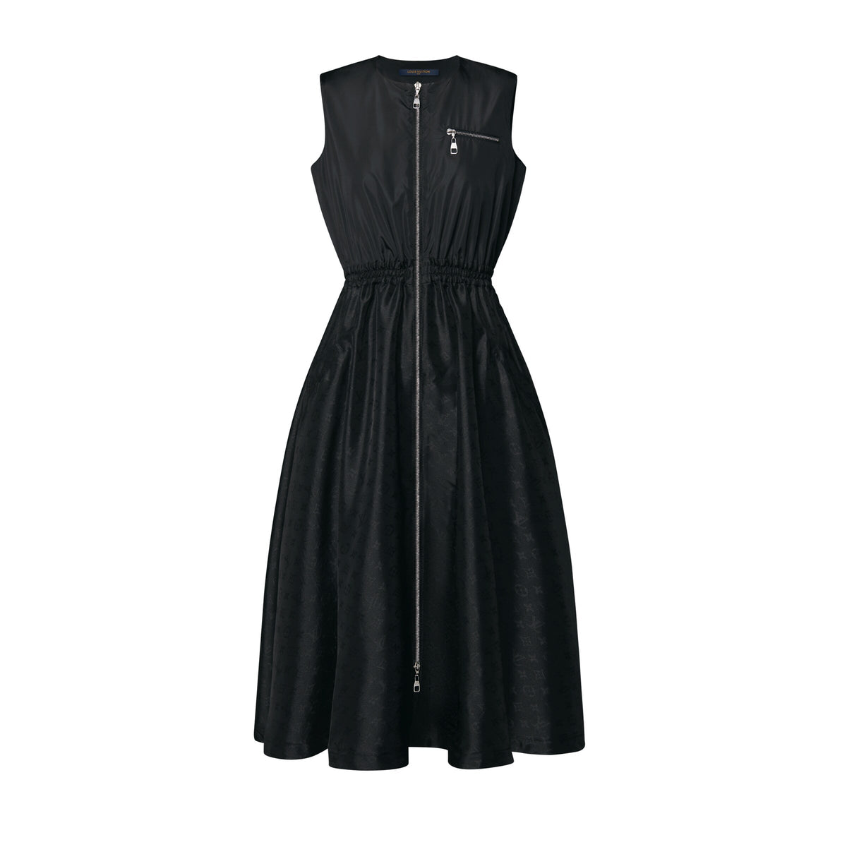 Monogram Accent Zip-Up Dress