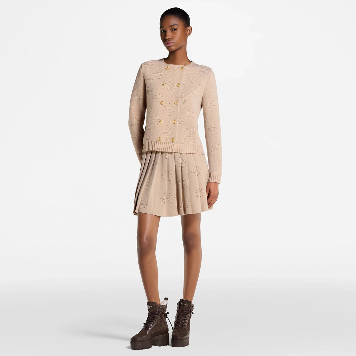 Double-Breasted Mahina Knit Cardigan
