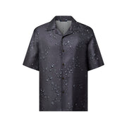 Monogram Short-Sleeved Silk Shirt