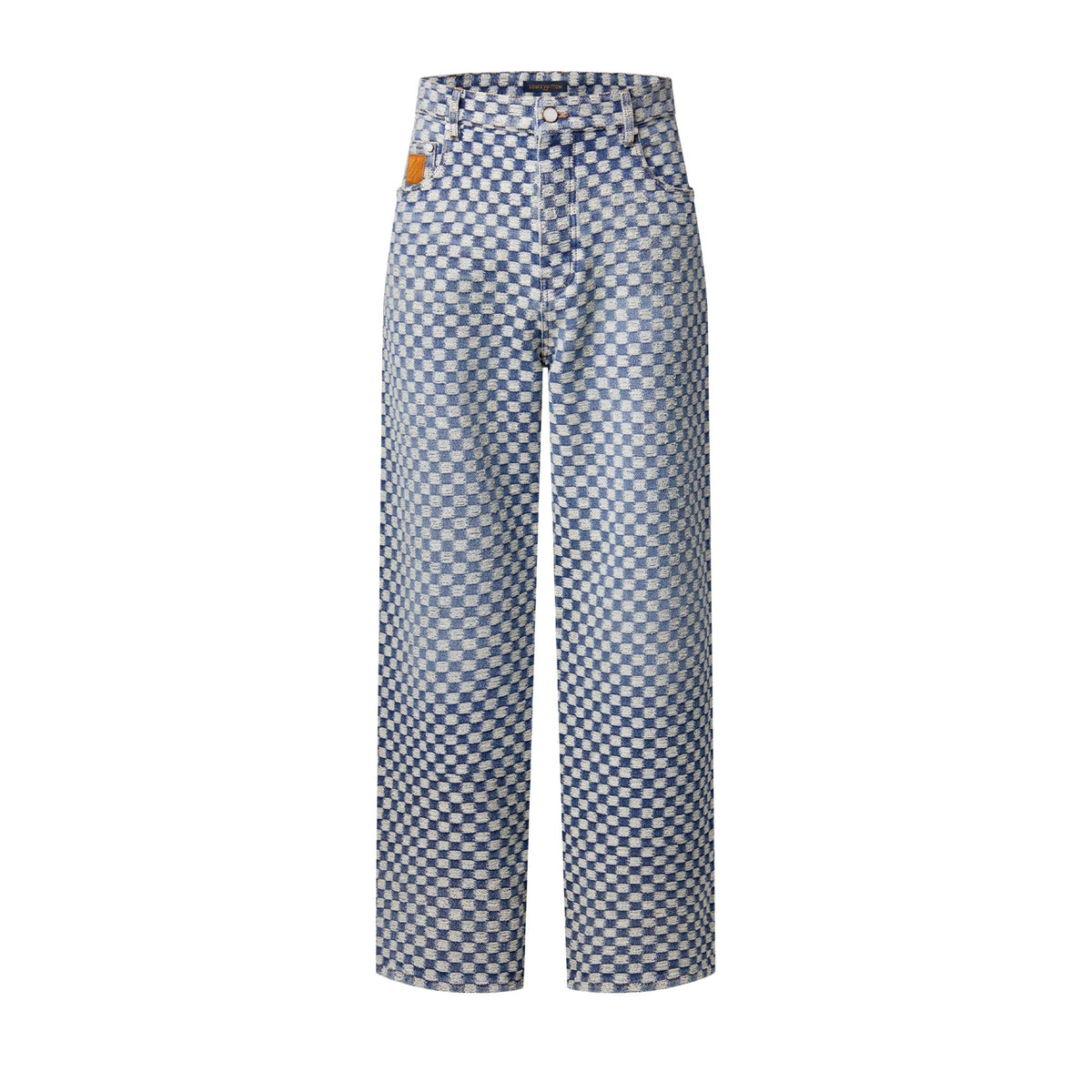 Damier Wide-Leg Jeans