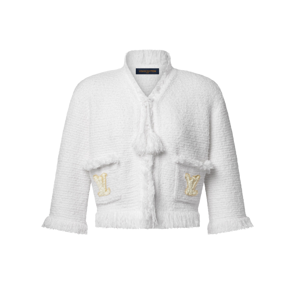 Fringe Hem Toweling Jacket