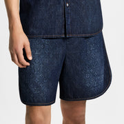 Monogram Washed Chambray Shorts