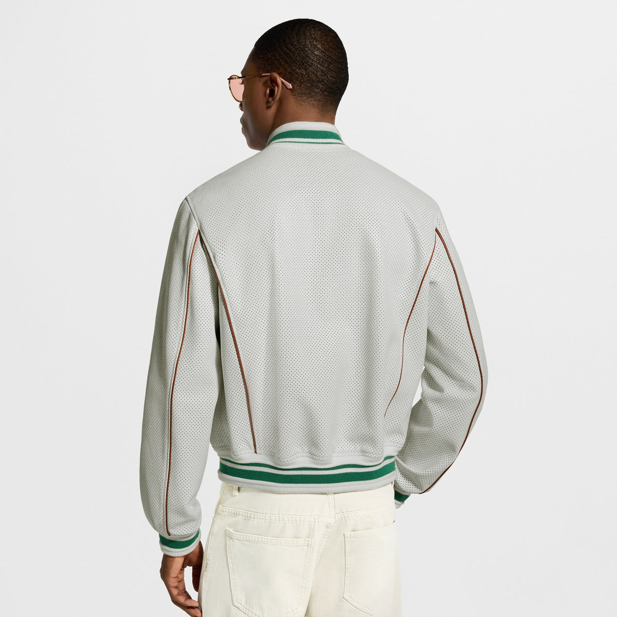 Perforated Leather Tracktop