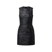 Monogram Tweed Fitted Dress