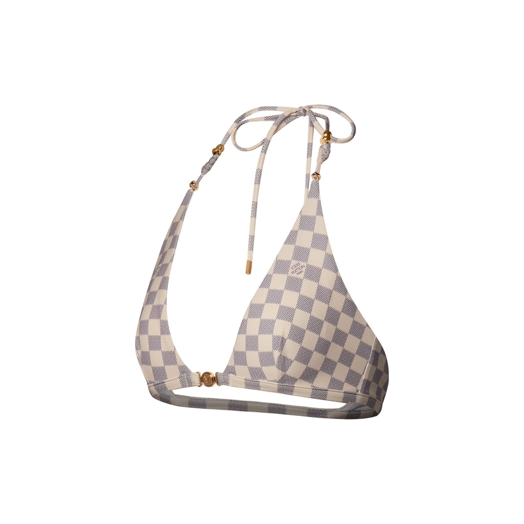 Damier Triangle Bikini Top