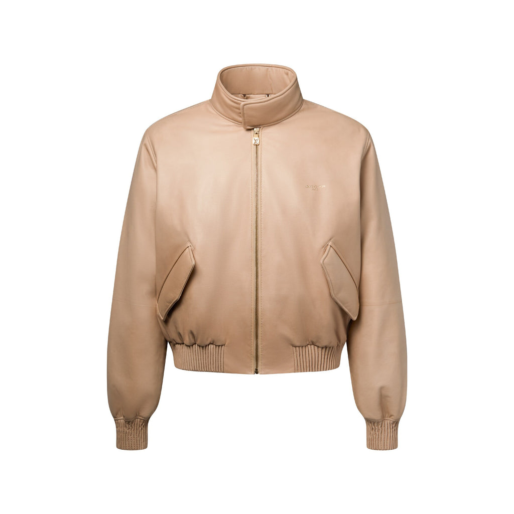 Padded Leather Blouson