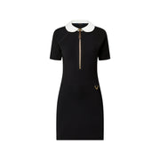 Technical Jersey Peter Pan Collar Dress