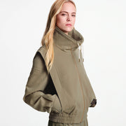 High Collar Zip-Up Jacket