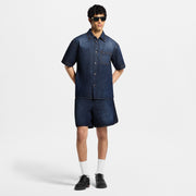 Monogram Washed Chambray Shorts