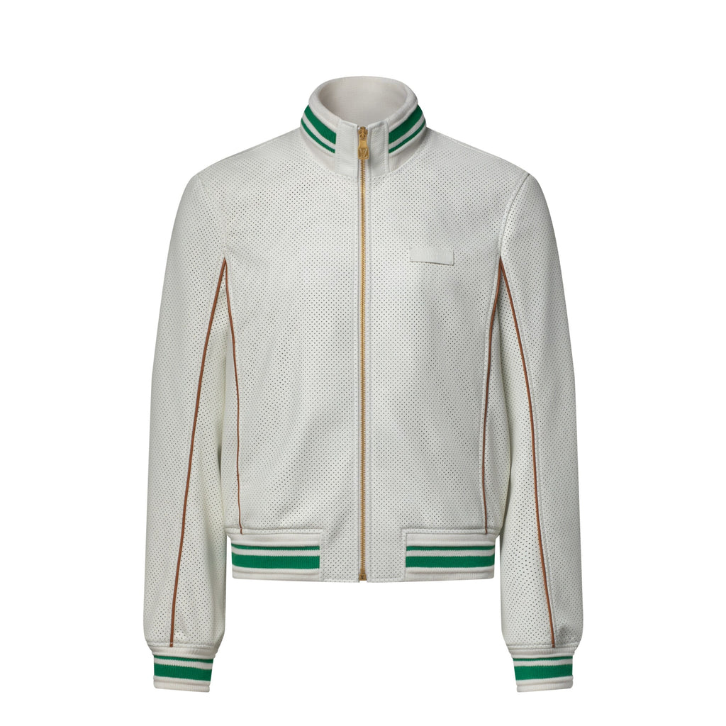 Perforated Leather Tracktop