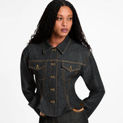 Fluted Denim Jacket