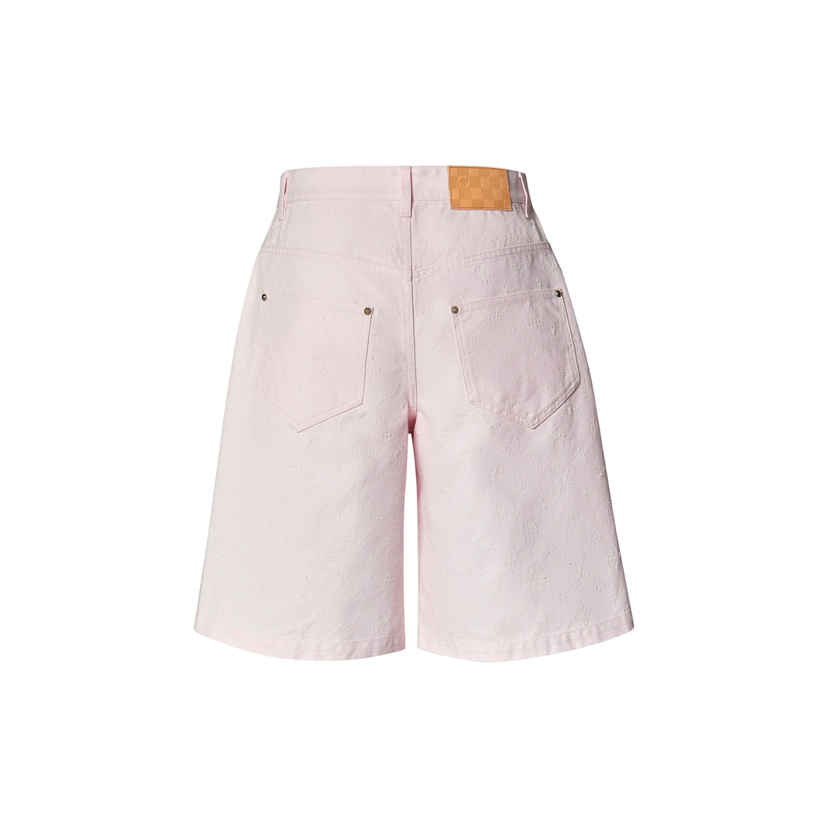 Monogram Needle-Punched Tailored Denim Shorts