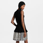 Leopard Print Insert Knit Dress