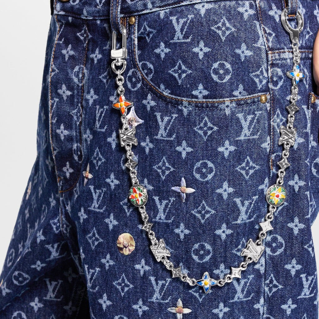 Monogram Flower Chain Belt