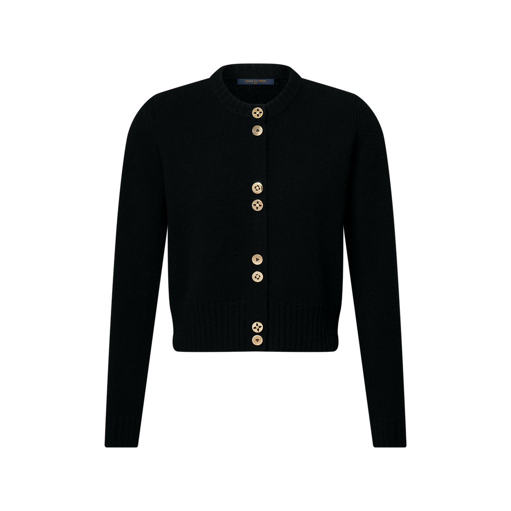 Monogram Button Cardigan