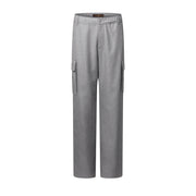 Silk Cashmere Tailored Drawstring Cargo Pants