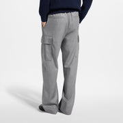 Silk Cashmere Tailored Drawstring Cargo Pants