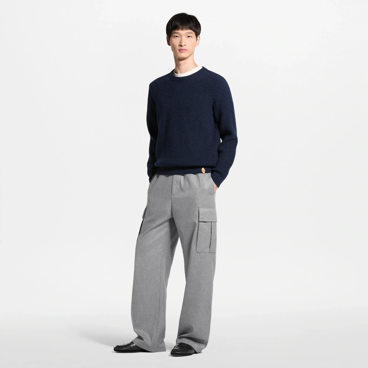 Silk Cashmere Tailored Drawstring Cargo Pants