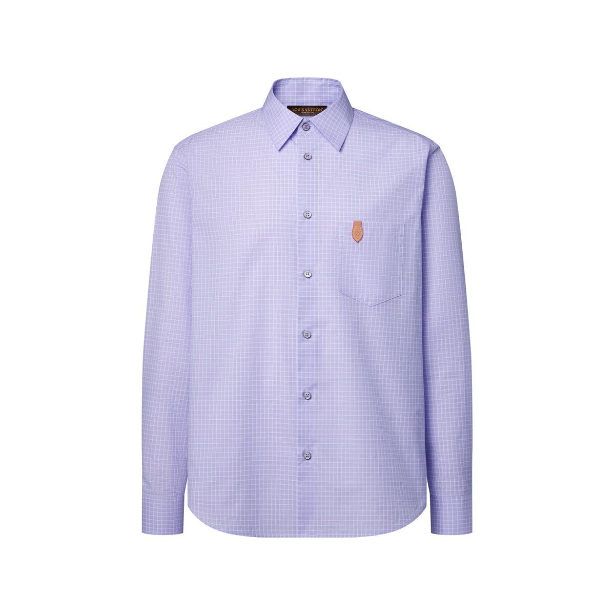 Cotton Silk Long-Sleeved Jacquard Shirt