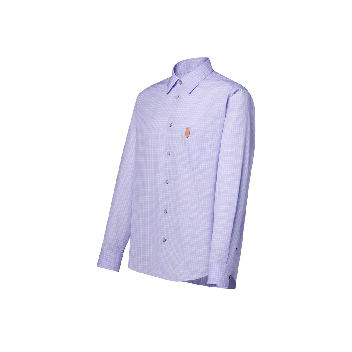 Cotton Silk Long-Sleeved Jacquard Shirt