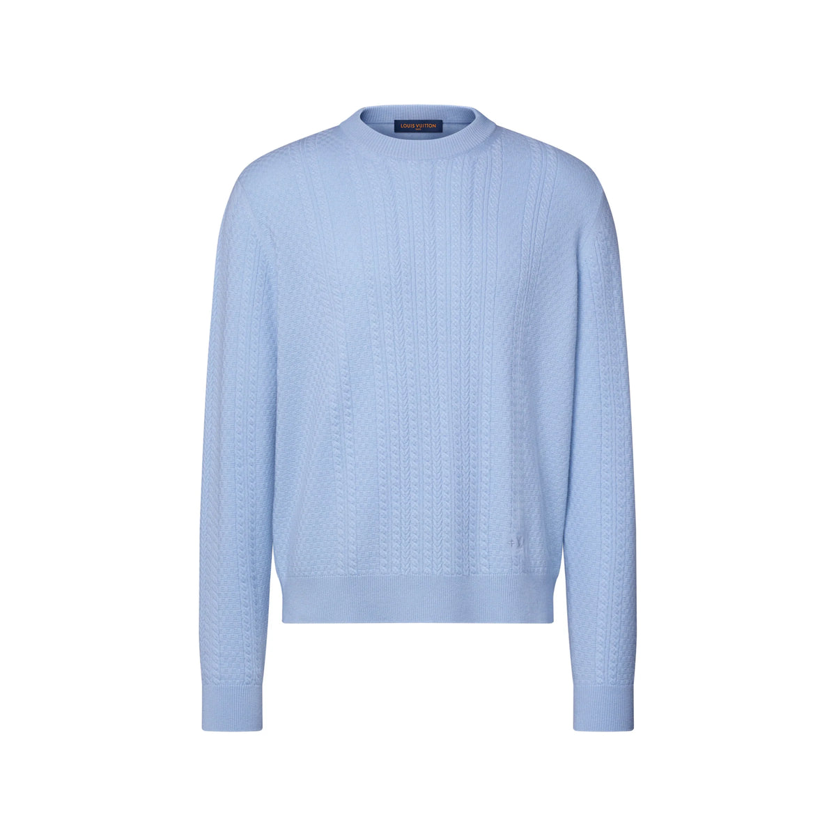 Cable Knit Wool-Cashmere Crewneck