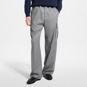 Silk Cashmere Tailored Drawstring Cargo Pants