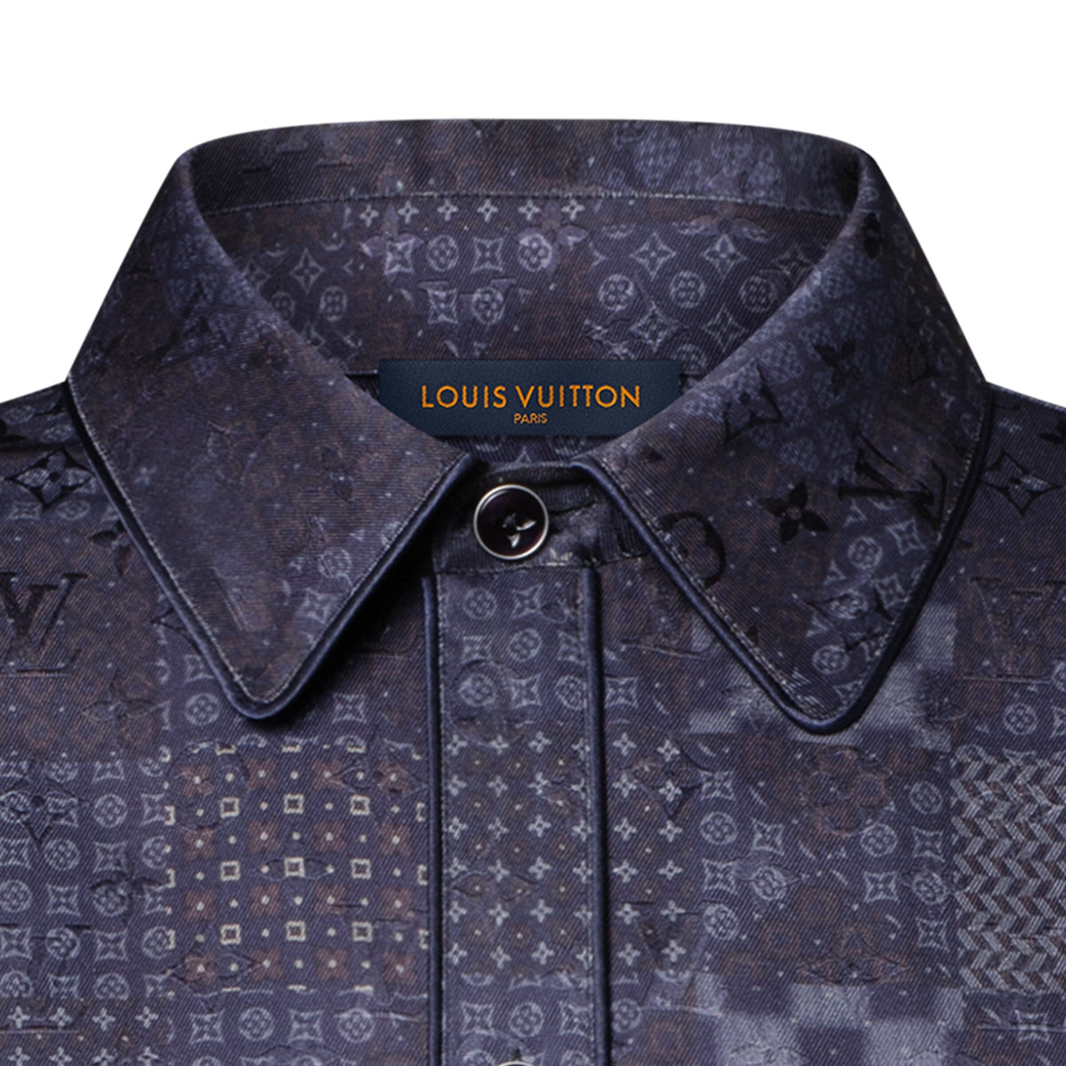 Damier Silk Blend Pajama Shirt