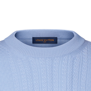 Cable Knit Wool-Cashmere Crewneck