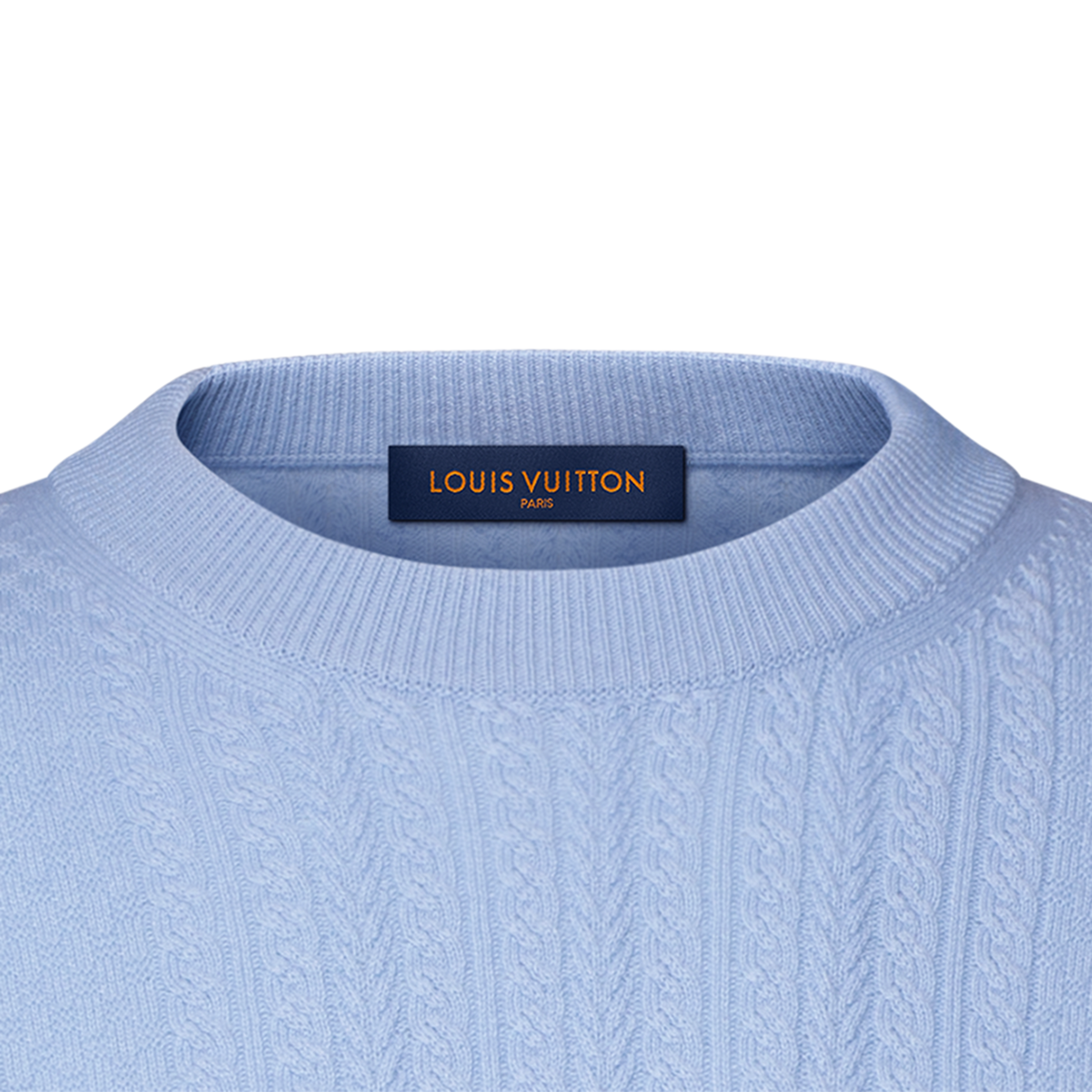Cable Knit Wool-Cashmere Crewneck